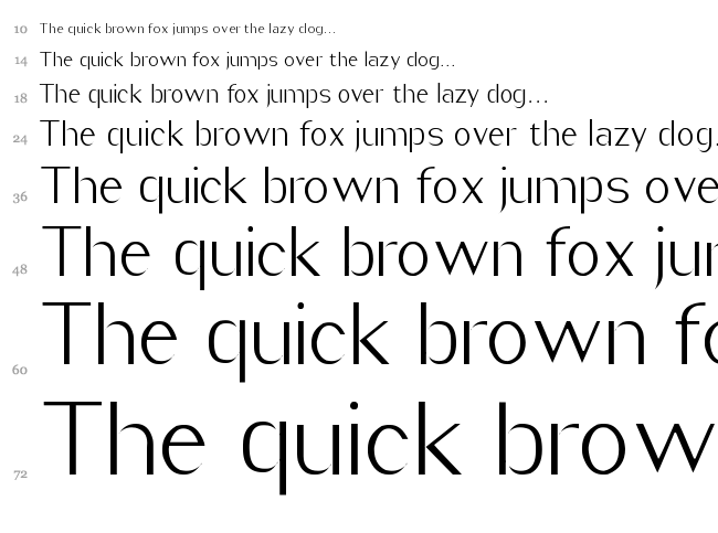 Imelda font waterfall